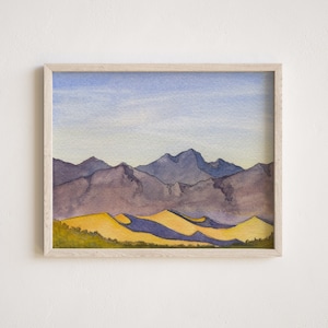 Colorado Watercolor Print, "Great Sand Dunes"