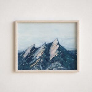 Boulder Flatirons Art Print, "Rain on The Flatirons", Colorado Watercolor Print