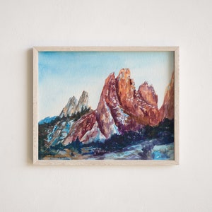 Colorado Springs Giclee Print | "Garden of the Gods" | Colorado Wall Art | Landscape Painting | 5x7 | 8x10 | 11x14