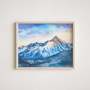 Colorado Rocky Mountain Watercolor Print | "Sneffels Range" | Southwestern Wall Art | San Juan Mountains | Giclee | 5x7 | 8x10 | 11x14