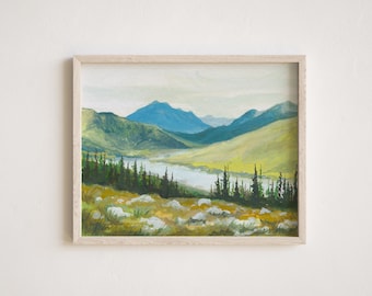 Colorado Watercolor Print, The Gentle Stream, by Hannah Beimborn, 8x10, 11x14