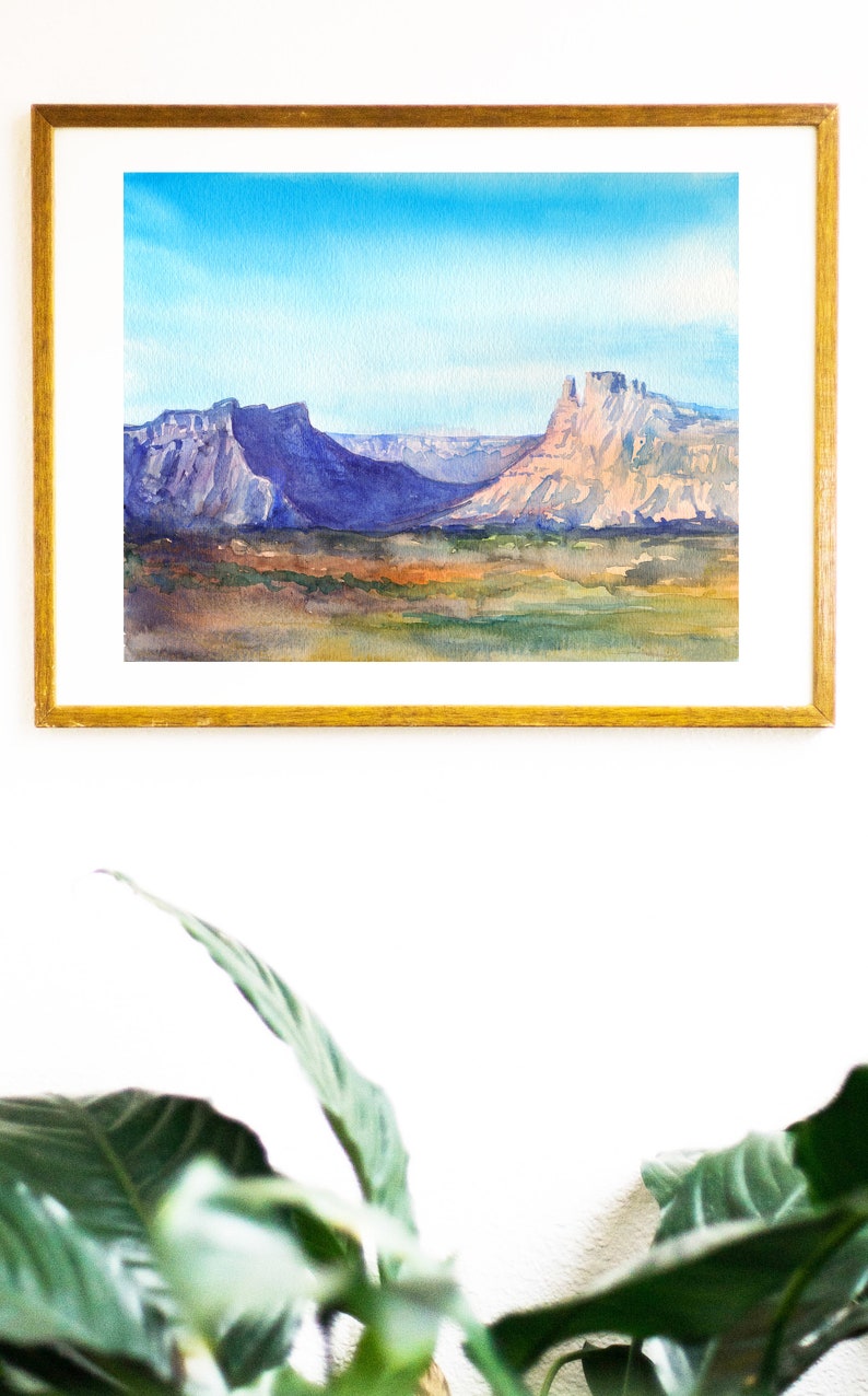 Colorado Watercolor Print Seven Castles /& Fryingpan River in Basalt