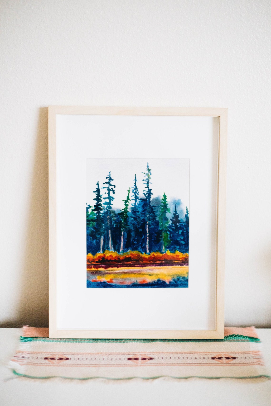Pacific Northwest Pine Trees Archival Watercolor Print PNW - Etsy