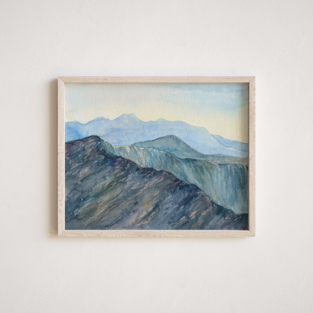 Colorado 14ers Watercolor Painting | Rocky Mountain Giclee Print ...