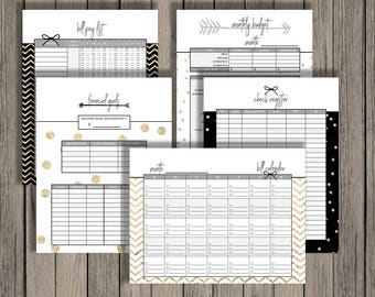 budget planner printable set personlized monthly budget etsy