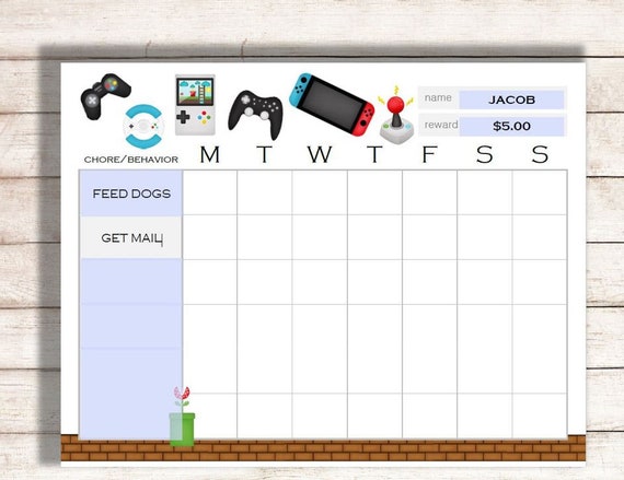 Behavior Chore Chart