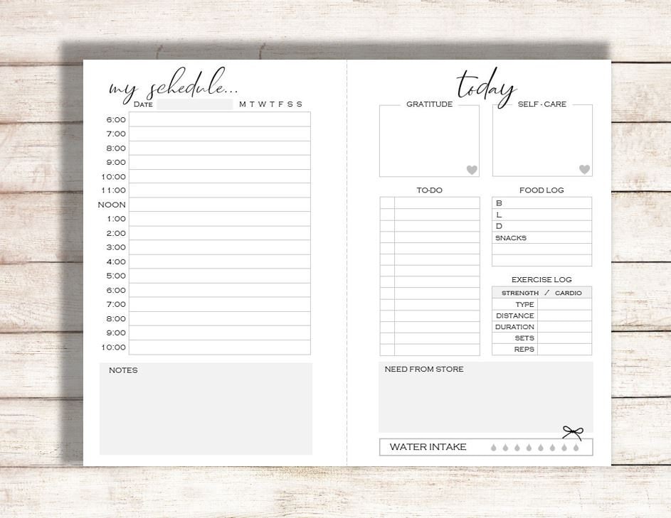 Each day Planner Printable, Planner Printable, At present Printable photograph regarding Daily Calendar Printable referred to as Day-to-day Planner Printable, Planner Printable, Nowadays Printable
