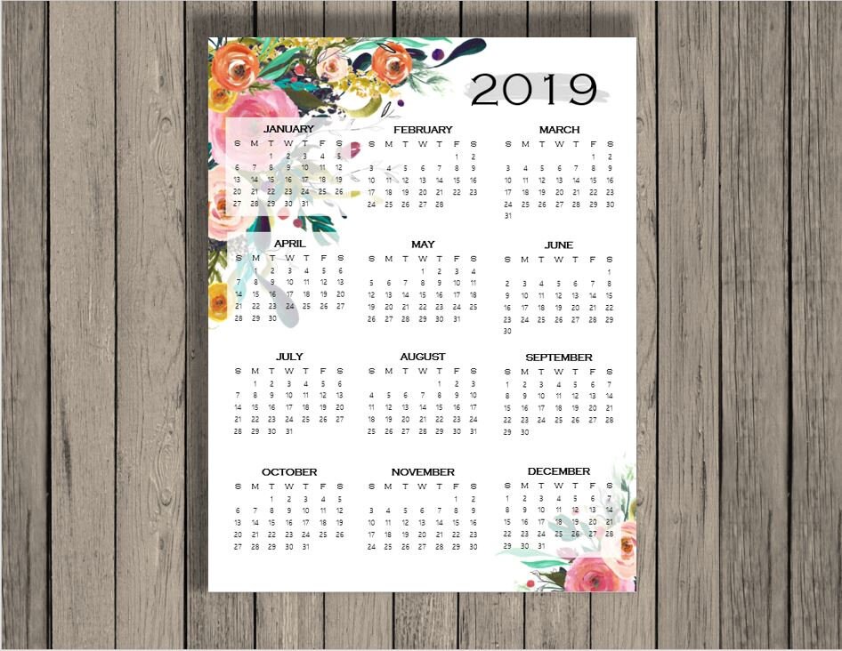 2019 yearly calendar 2019 calendar calendar full page printable 2019 annual calendar printable