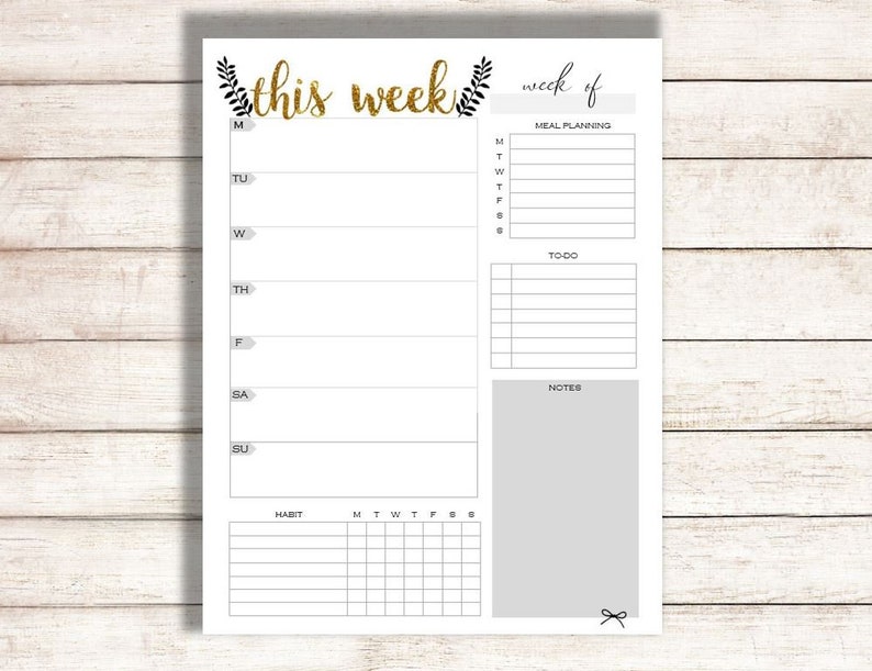editable weekly planner printable weekly calendar family