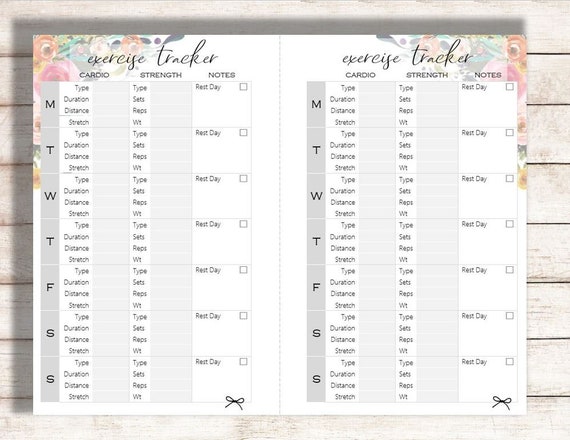 exercise tracker printable nutrition tracker printable exercise log eating log food tracker food log health tracker printable eating log