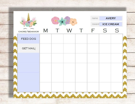 Chore And Behavior Chart