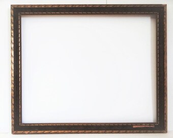 2 Vintage Wood Rectangular Frames Photo Picture Embroidery Wedding Frames Mid Century Art Lot Gallery Wall Hangings Frames