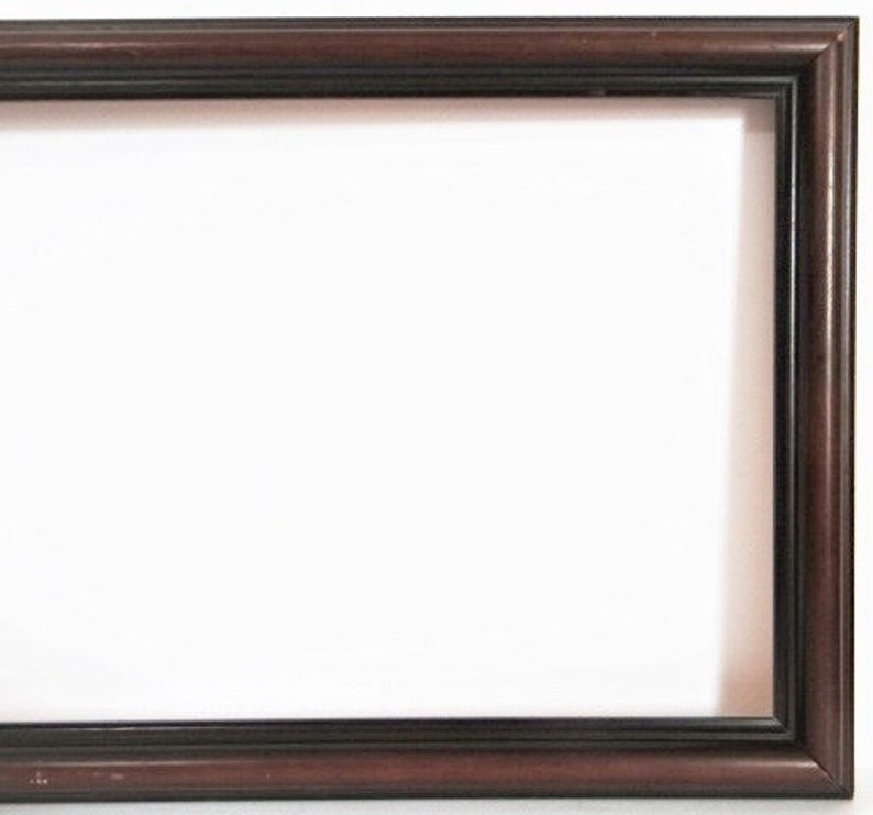2 Vintage Wood Rectangular Frames Photo Picture Embroidery Wedding Frames Mid Century Art Lot Gallery Wall Hangings Frames