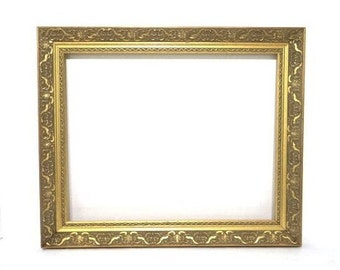 Large Gold 24-inch Frame 16x20 Wood Ornate Raised Design Frame Painting Picture Frame Baroque Wedding Portrait Gallery Wall Frame No Glass