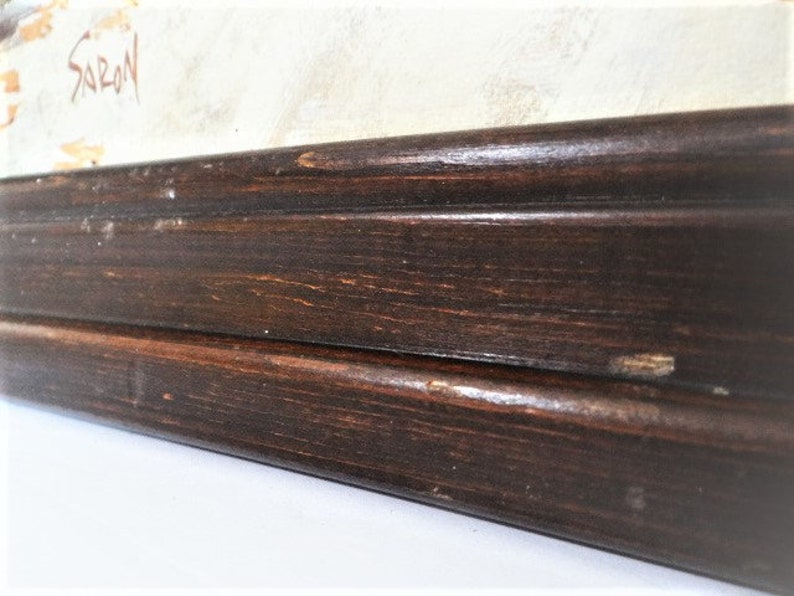 2 Vintage Wood Rectangular Frames Photo Picture Embroidery Wedding Frames Mid Century Art Lot Gallery Wall Hangings Frames