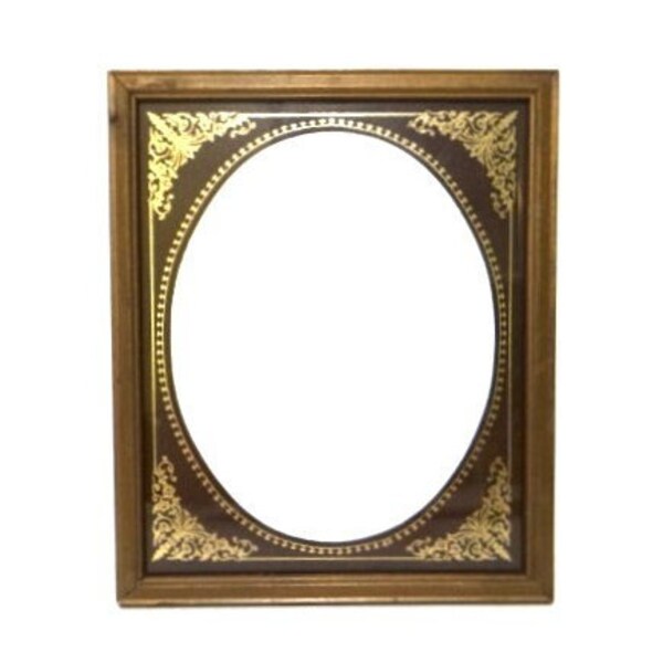 Vintage Gold 8X10 Wood Frame 11-inch Wedding Gallery Wall Frame Wall or Tabletop Picture Portrait Frame with Glass and Matte