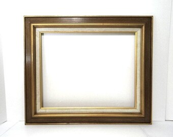Vintage Large Gold Gilded 16x20 Frame Wood Classic 26-inch Painting Wedding Gallery Wall Frame Midcentury Landscape Picture Frame No Glass