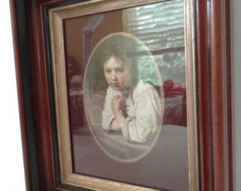 Large Vintage 8x10 Eastlake Frame Wood Layered Midcentury Frame Elegant Walnut Deep Well Victorian Portrait Painting Art Frame With Glass
