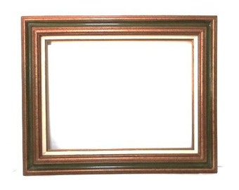 Vintage groot goud verguld 18x24 frame groen goud hout klassiek 32-inch schilderij bruiloft galerij wandframe Midcentury fotolijst zonder glas