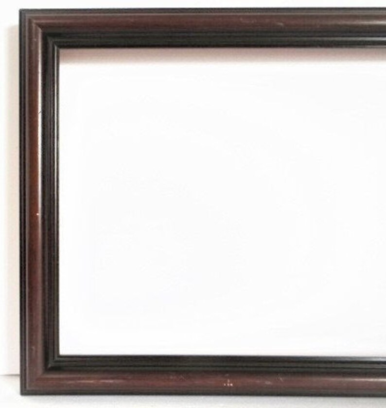2 Vintage Wood Rectangular Frames Photo Picture Embroidery Wedding Frames Mid Century Art Lot Gallery Wall Hangings Frames