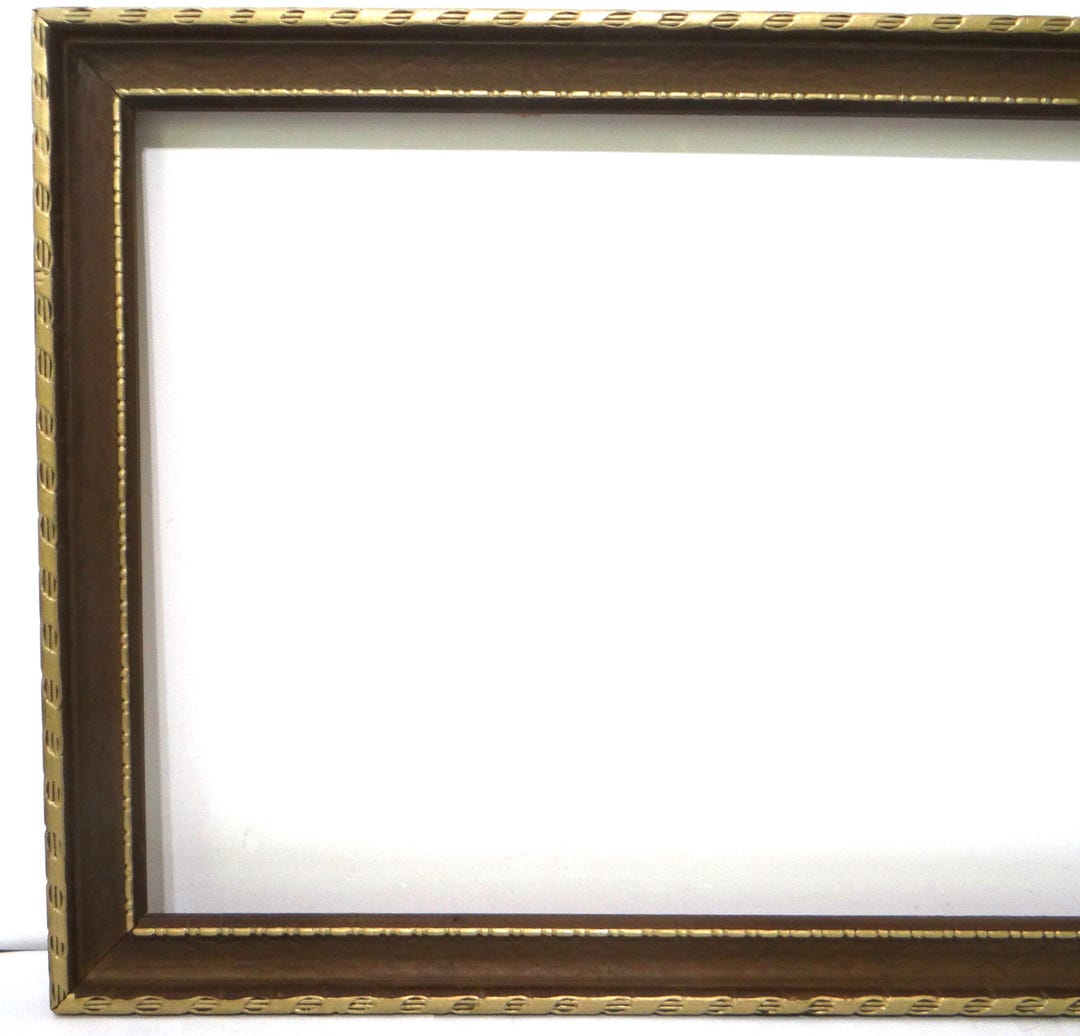 Frame 14x30 Antique Gold Gilded Wood Frame: Ornate Embossed Gallery Wall Decor ...