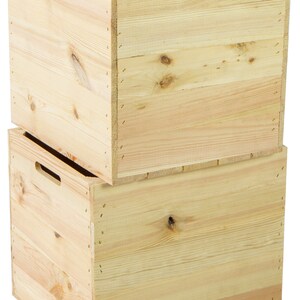 Ensemble de 4 caisses en bois naturel adaptées aux étagères Kallax et Expedit image 6