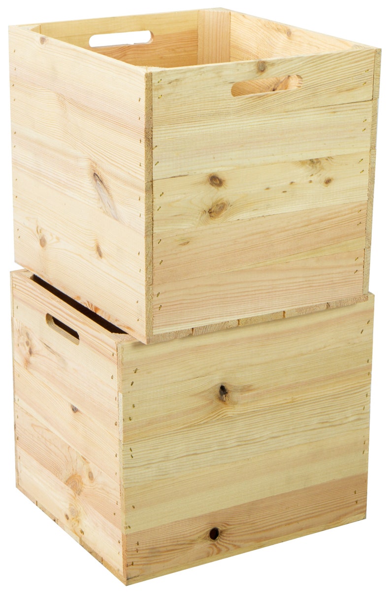Ensemble de 4 caisses en bois naturel adaptées aux étagères Kallax et Expedit image 6