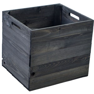 Set of 3 wooden boxes glazed black suitable for Kallax and Expedit shelves shelf insert Kallax box wine box shelf box storage boxes image 7