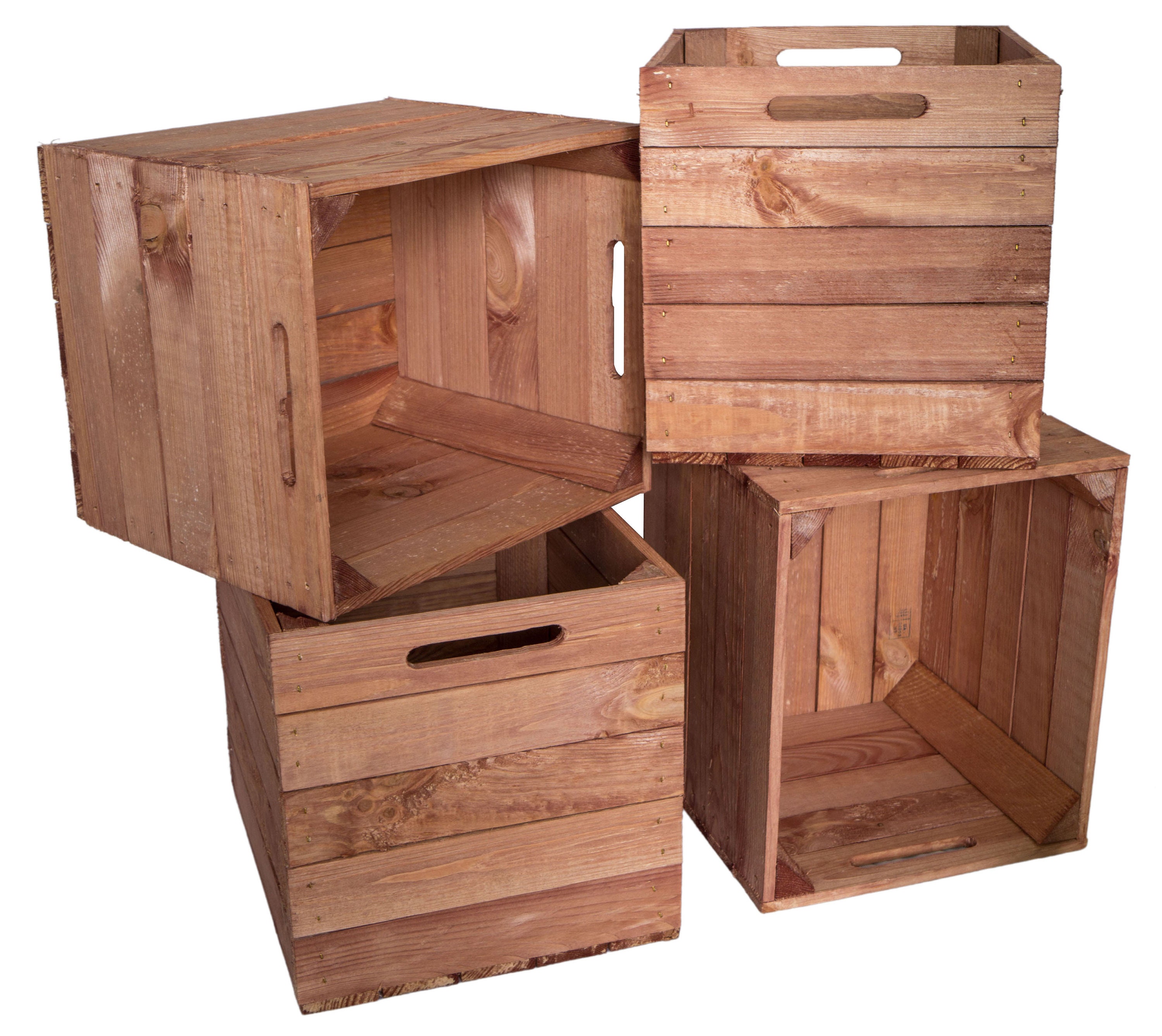 Juego de 2 cajas de almacenamiento de madera, aptas para todos los estantes  de Kallax y Expidit, sistemas de Kallax, cajas de vino, cajas de frutas
