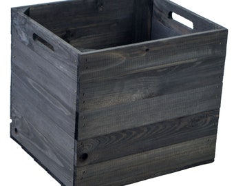 Wooden box black glazed suitable for Kallax and expedit shelves shelf insert