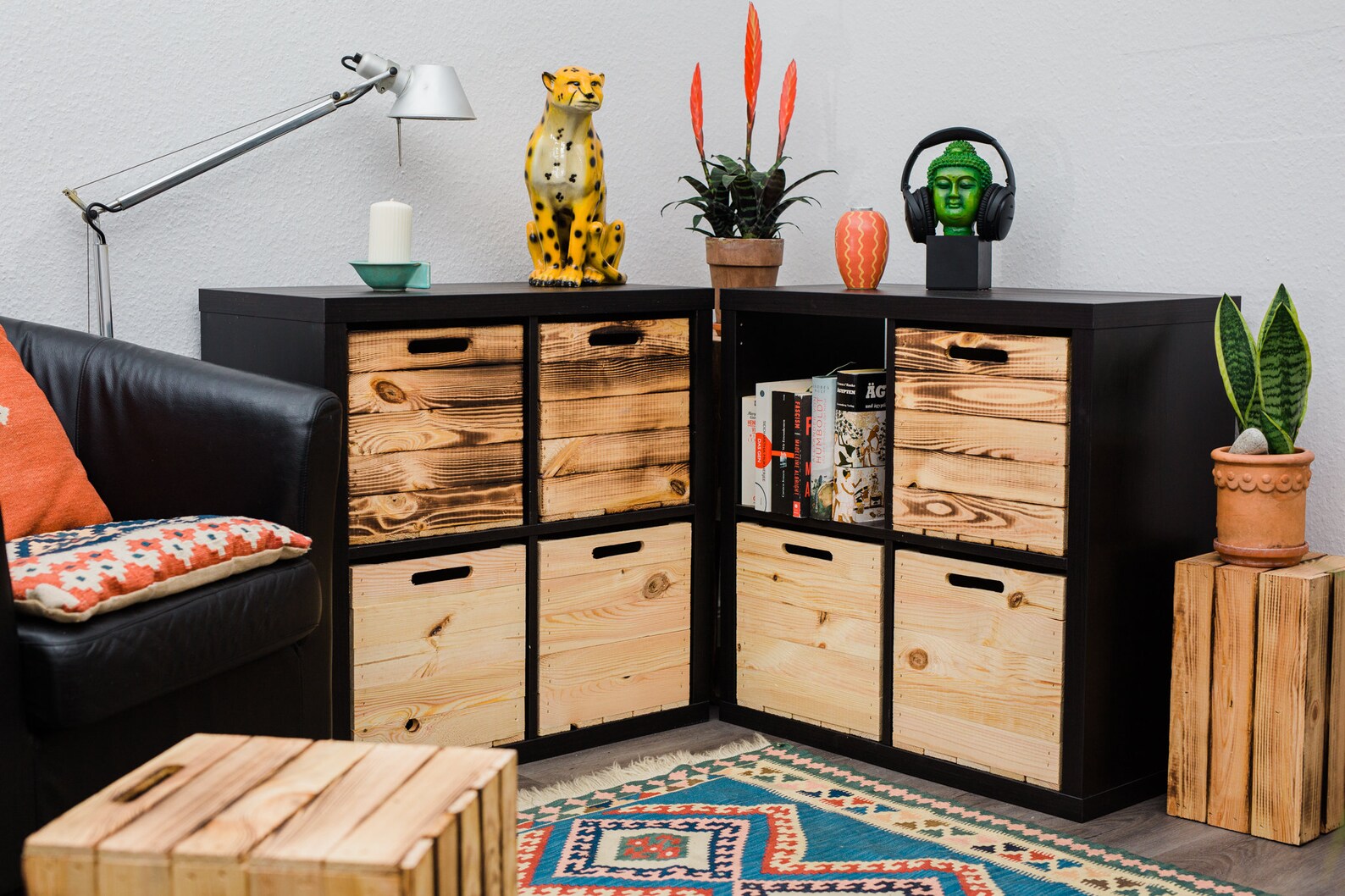 Set of 4 Wooden Box Nature Suitable for Kallax and Expedit Etsy