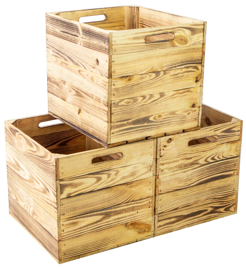 3 set boîte en bois moulée pour Kallax et expeditregale Kallaxkiste Boîte à vin Boîte à étagères De Rangement image 10