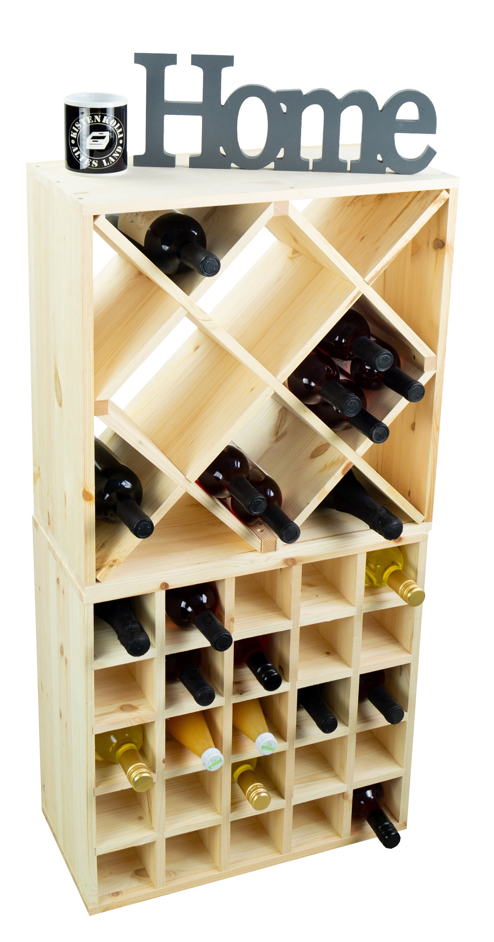 Large Wine Rack Nature 52 X 52 rhombus Etsy UK