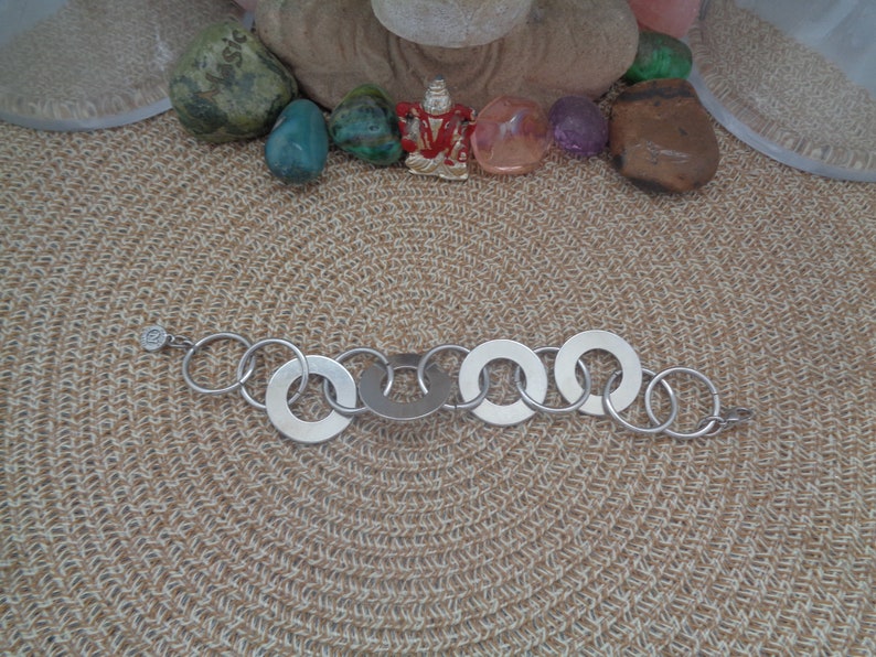 W Lobster Clasp N Tag.8 L and 1 Vintage NAPIER Circa 1960/'s Thin Round Links mixed with Round Links that have a hole in the Center