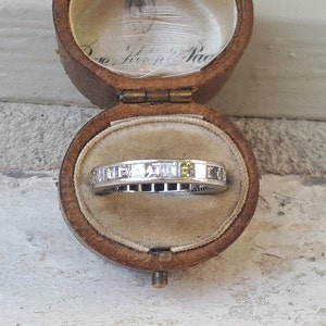 Platinum carre cut diamond full eternity ring