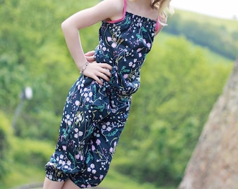Marlie's Romper. PDF sewing patterns for girls sizes 2t-12