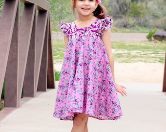 Edens High Low 3/4 Circle Peplum and Dress. PDF sewing patterns for girls sizes 2t-12