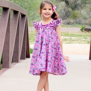 Edens High Low 3/4 Circle Peplum and Dress. PDF sewing patterns for girls sizes 2t-12