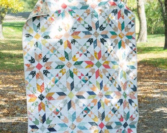 Radiant Roads Quilt Pattern | downloadable PDF quilting tutorial.