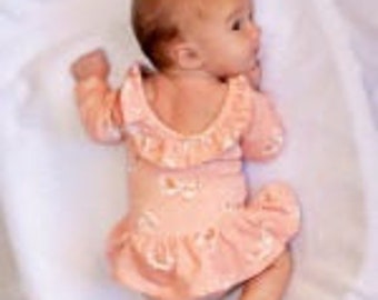 Baby Lydia’s Ruffle Back Leotard. PDF sewing patterns for baby sizes NB-24m
