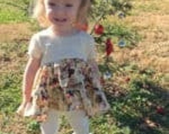 Baby Patricia's Boho High Low Top & Dress. PDF sewing pattern for baby girls NB-24m