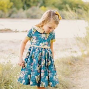 Wendy's Classic Collar Dress PDF downloadable Sewing Pattern Toddlers Girl Sizes 2T-12 image 1