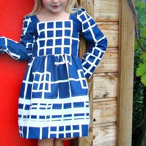 Rayann's Retro Dress & Top. PDF sewing pattern for toddler girl sizes 2t 12. image 1