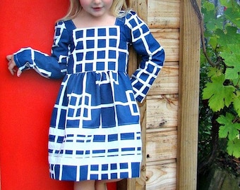 Rayann's Retro Dress & Top. PDF sewing pattern for toddler girl sizes 2t - 12.
