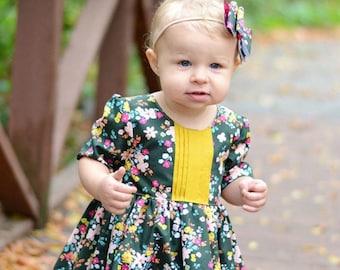 Baby Helena's Button Back Top & Dress PDF Sewing Pattern for Baby Sizes NB-24 Months