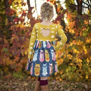 Islas Infinity knit/ woven tunic peplum and dress. PDF sewing pattern for toddler girl sizes 2t - 12.