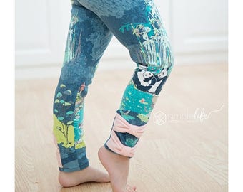 Tiffany's Bow and Ruffle Leggings. PDF Downloadable Sewing patterns for girls and toddlers 2T-12