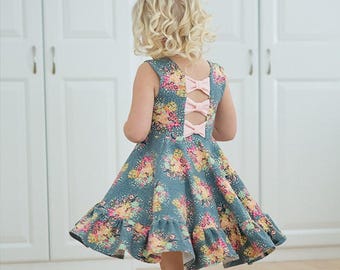 Saylor's Square Bow Back Top & Dress. Downloadable PDF Sewing