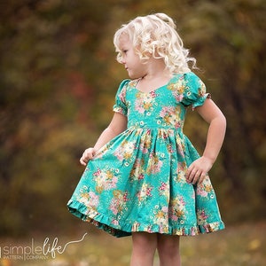 Pearl's Zipper Top & Dress PDF Downloadable Sewing Pattern Toddlers Girls Sizes 2T-12 image 1