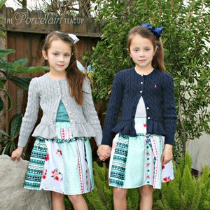 Polly's Drop Waist Skirt. PDF sewing patterns for girls sizes 2t-12 image 3